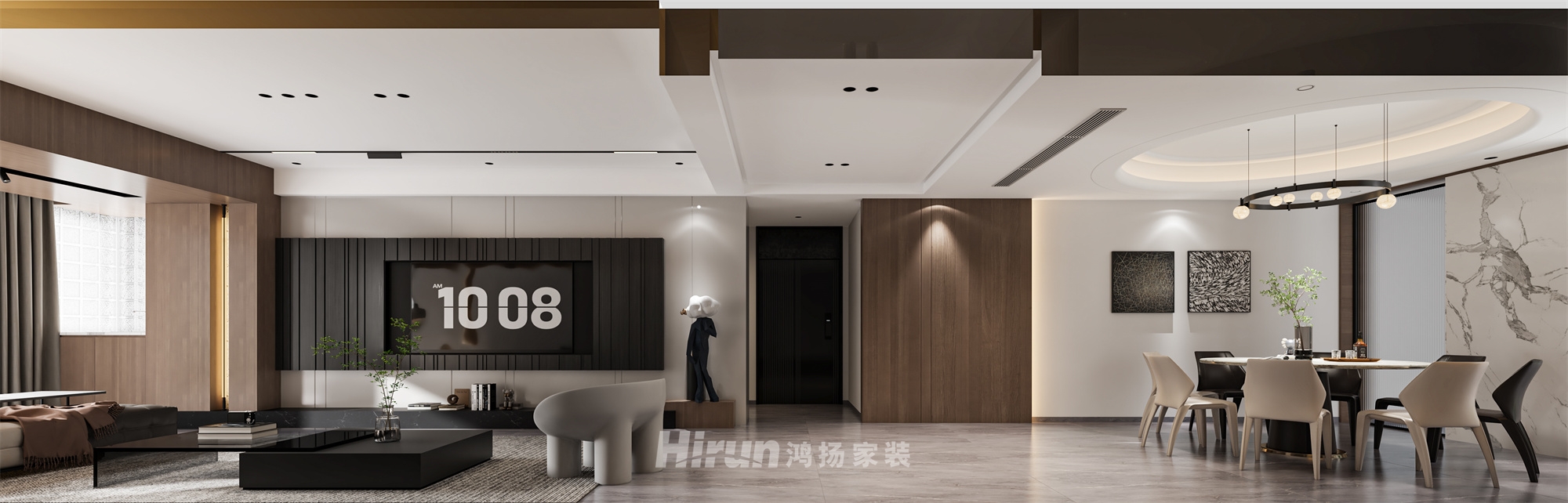 翡翠世家199㎡雅致現代大平層 裝修案例效果圖-1